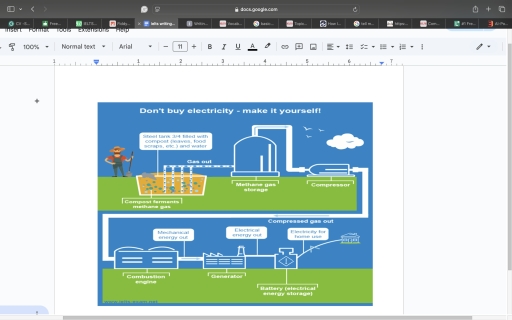 Image for topic: The diagram below shows a possible future means of home energy production. Summarise the information by selecting and reporting the main features, and make comparisons where relevant.