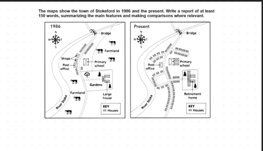 Image for topic: the two maps below show the changes in the town of denham from 1986 to the present day