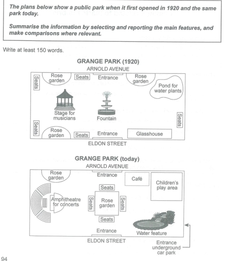 Image for topic: Map of a current laout and old layout of a park