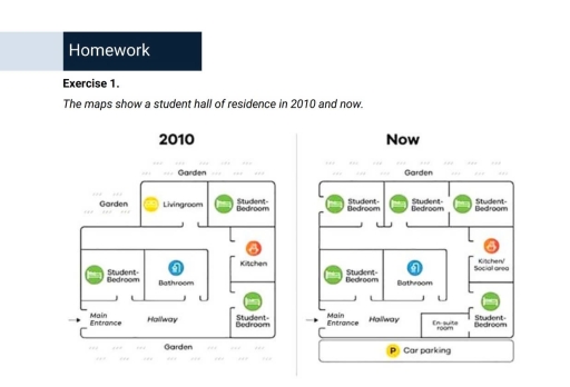 Image for topic: the maps show a student hall of residence in 2010 and now