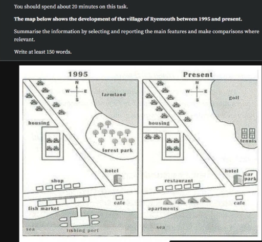 Band 6: the map below shows the development of the village of ruemouth ...
