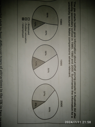 The Pie Charts Below Give Information About What Young People In