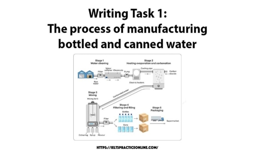 Image for topic: The diagram below shows the process for producing bottled and canned carbonated drinks.
