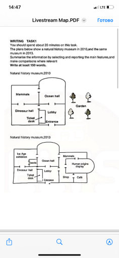 Image for topic: The plans below show a natural history museum in 2010, and the same museum in 2013.