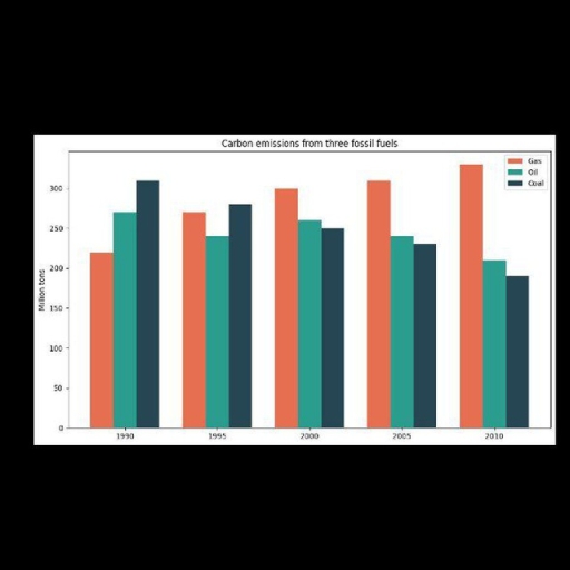 Image for topic: The graph below shows the three different types of emission sources of greenhouse gas in the UK.