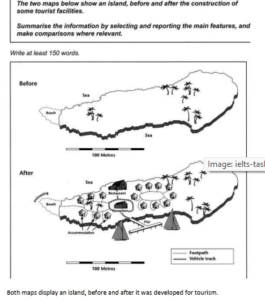Image for topic: The plans below show a public park when it first opened in 1920 and the samepark today. Summarise the information by selecting and reporting the main features, and make comparisons where relevant.