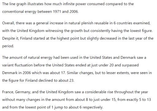 Image for topic: The picture below shows the use of renewable energy accounting the total energy from 1971 to 2006.
