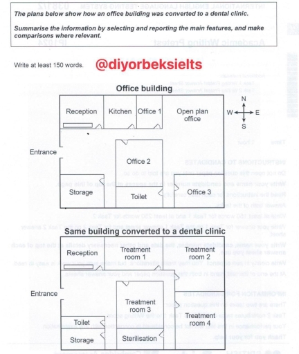Image for topic: The plans below show how an office building was converted to a dental clinic