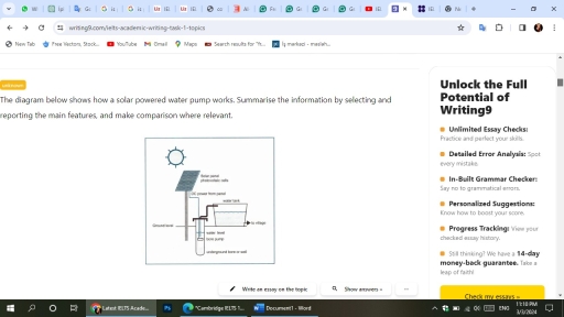 Image for topic: the diagram bellow shows how a solar powered water pump works