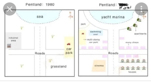 Image for topic: The maps show the change of Petland from 1980 to now