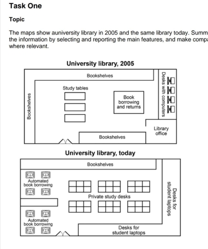 Band 6: The maps show auniversity library in 2005 and the same library ...