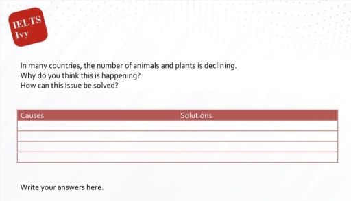 Image for topic: In many countries, the number of animals and plants is declining. Why do you think this is happening? How can this issue be solved?