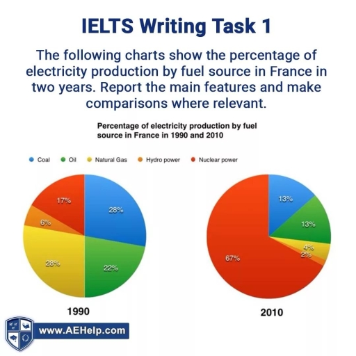 Image for topic: Percentage of electricity production by fuel source in France in 1990 and 2010