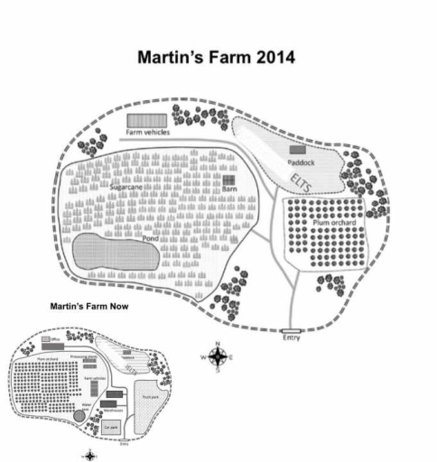 Image for topic: The maps illustrate the transformation that took place in Martin's Farm from 2014 to the present day.