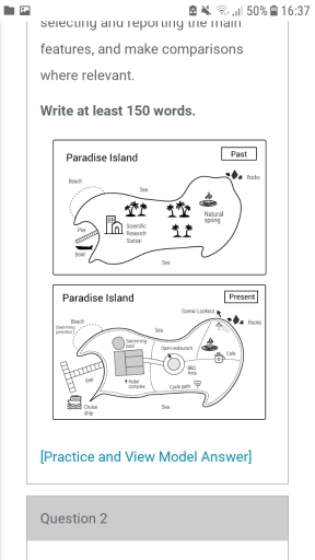 Image for topic: The map below demonstrates the structure of the Paradise island